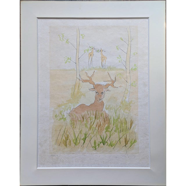 Salvador Dali, The Deer, Original Drypoint Etching with Hand-Colored Stencil on Japon Paper, 1974 For Sale - Image 12 of 12