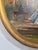 Vintage Victorian Oil Painting With Oval Gold Frame For Sale - Image 11 of 12