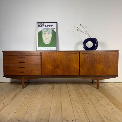 Brown Mid-Century Modern Teak Sideboard For Sale - Image 8 of 10