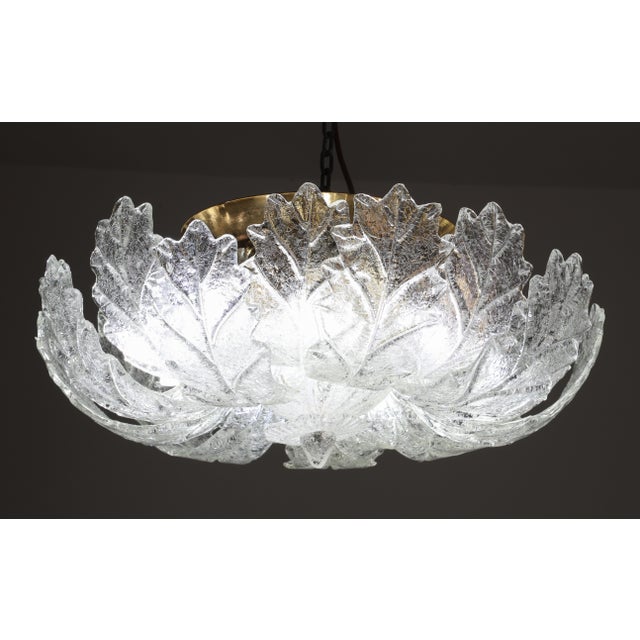1980s Verona, Luxury Italian Murano Glass Ceiling Light or Flush Mount For Sale - Image 4 of 12