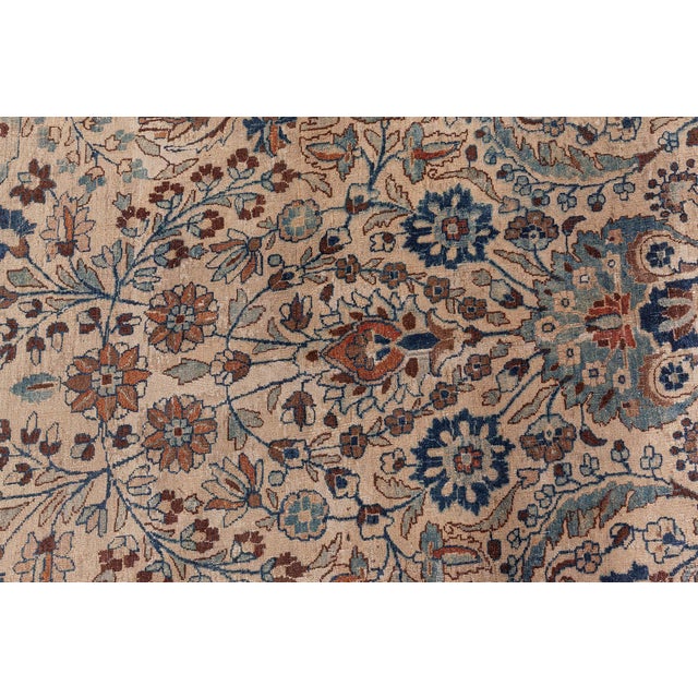 Antique Persian Meshad Wool Rug For Sale - Image 4 of 9