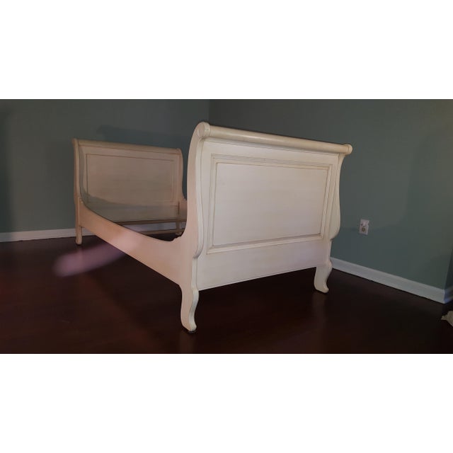 French Country Ethan Allen Twin Sized Sleigh Bed Chairish