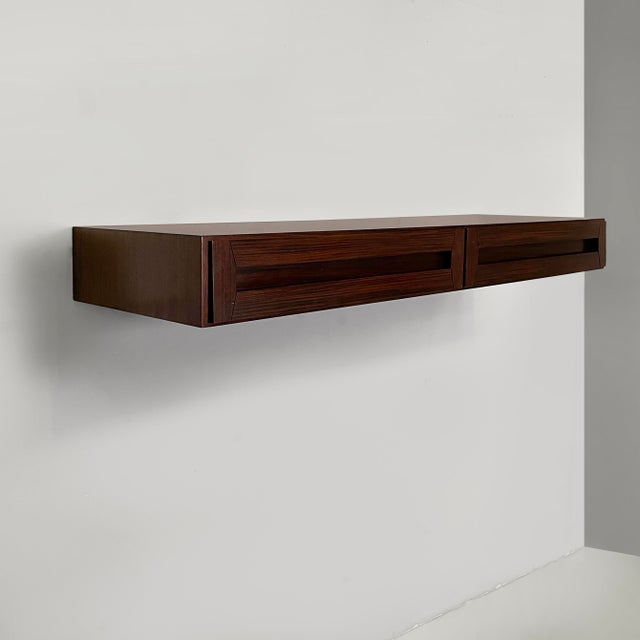 Mid-Century Modern Italian Wood Wall Console attributed to Vittorio Introini, 1960s For Sale - Image 17 of 17