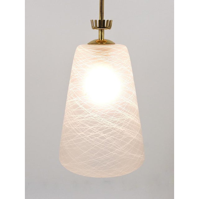 Mid-Century Brass Crown Pendant Lamp Lantern in the style of Gio Ponti, Italy, 1950s For Sale - Image 9 of 18