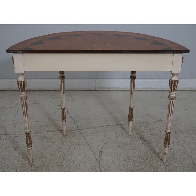 Ej Victor Inlaid Top French Louis XVI Console Table For Sale - Image 11 of 12