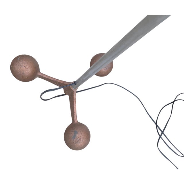 1990s Post-Modern Memphis Style Torchier Floor Lamp Sculptural Design Copper Aluminum For Sale - Image 14 of 18