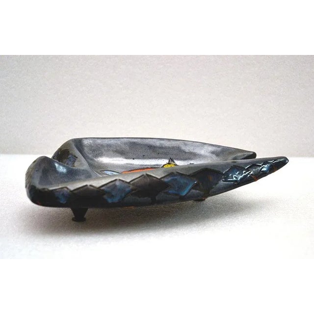 Glazed Ceramic Italian Fish Centerpiece, 1960s For Sale - Image 4 of 8