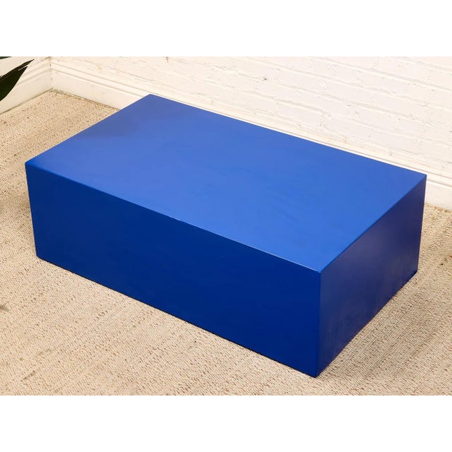 Mid 20th Century Cobalt Blue Mid Century Coffee Table For Sale - Image 5 of 8