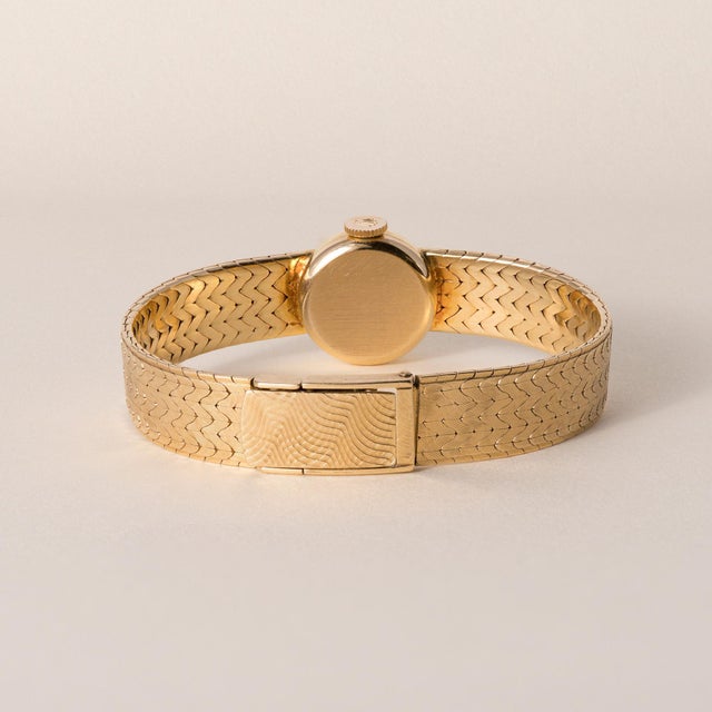 Modern Vintage Rolex Precision Ladies Cocktail Diamond Wristwatch 18k Gold For Sale - Image 3 of 4