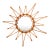 Vintage Italian Bent Rattan Sunburst Mirror For Sale