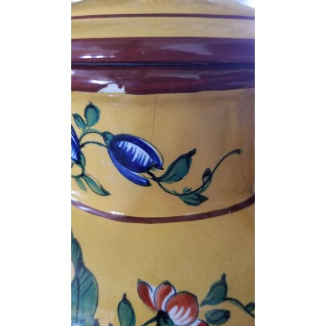 Vintage French Faience Wine Jug For Sale - Image 12 of 13