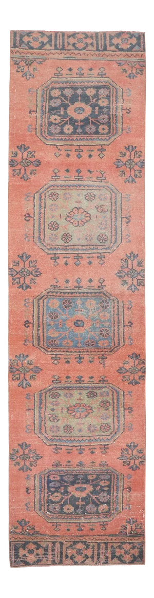 Vintage Turkish Handmade Wool Runner