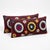 Mid-Century Modern Hand Embroidered Suzani Bedding Pillow Cover 15'' X 33'' - Set of Two For Sale - Image 3 of 4