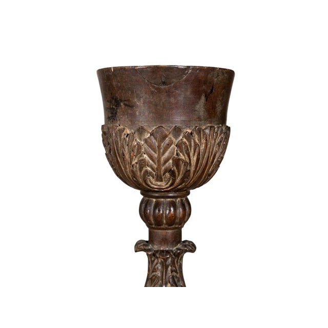 French Antique Carved Wooden Cup For Sale - Image 3 of 5
