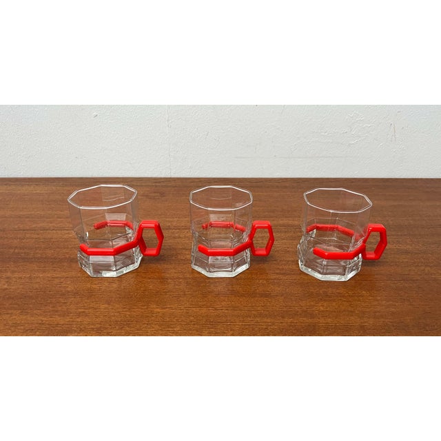 Postmodern Octagon Tea Glasses, 1980s, Set of 3 For Sale - Image 10 of 17