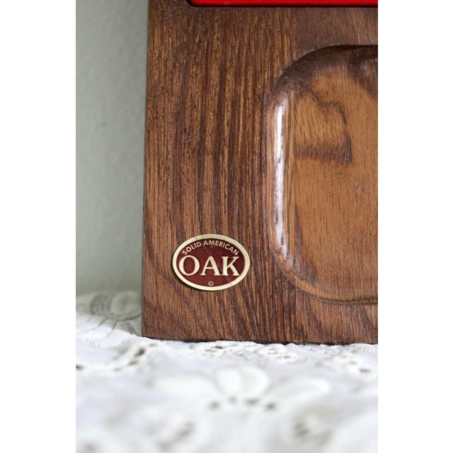 Wood Tile and Oak board - Oak cutting board - cheese board - Midcentury - Oak wood - unique cutting board - cheese tray - kitchen art - MCM For Sale - Image 7 of 10