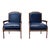 Louis Xvi Style Leather Fauteuil Chairs For Sale