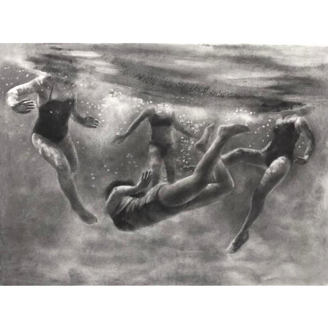 Patsy McArthur, The Magic Cove, Charcoal Drawing, 2019 For Sale - Image 3 of 3