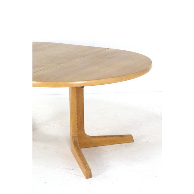 Round Extendable Oak Nordenskov Dining Table For Sale - Image 6 of 16