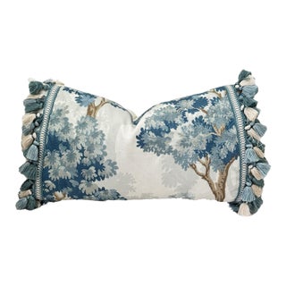La Canopée Lumbar Pillow With Tassel Trim - Cascade For Sale