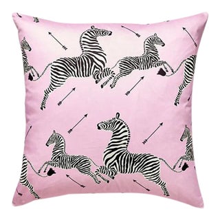 The House of Scalamandré Zebras Petite Pillow, Peony For Sale