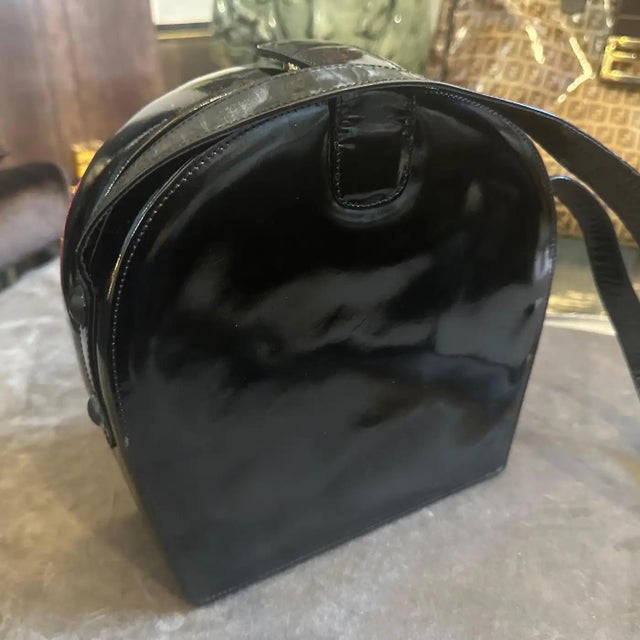 1990s High Quality Red and Black Italian Evening Bag by Luciano Padovan For Sale - Image 4 of 11