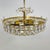Mid-Century Brutalist Clear Crystal and Brass Chandelier from Palwa, 1970s For Sale - Image 6 of 12