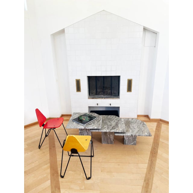 Vintage Italian Grey and White Marble Nesting Tables, 1980s, Set of 3 For Sale - Image 12 of 13