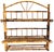 A beautifully scaled vintage burnt bamboo wall shelf blending British Colonial, French Colonial, and island-inspired...