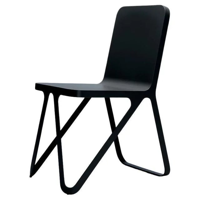 Night Black Loop Chair by Sebastian Scherer For Sale - Image 4 of 4