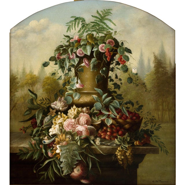 Carlo De Tommasi, Flowers, 2018, Oil on Canvas, Framed For Sale - Image 4 of 7