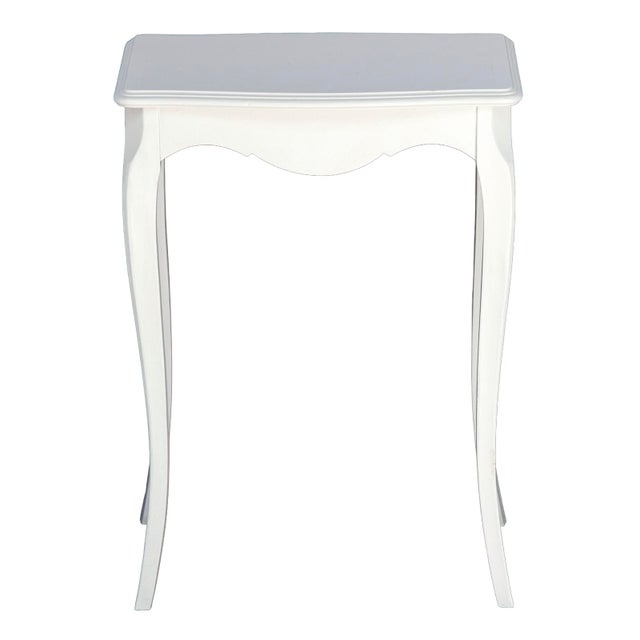 1920s 1920s Petite Antique White French Side Table For Sale - Image 5 of 8