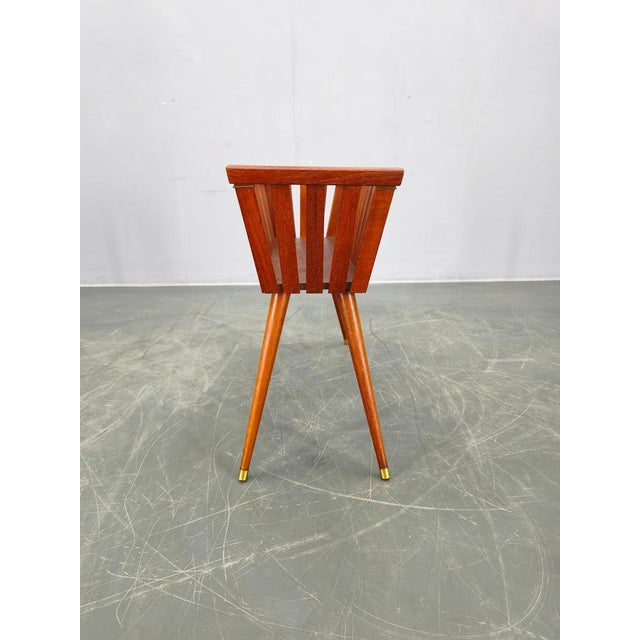 Mid-Century Danish Teak Planter with Brass Feet, 1960s For Sale - Image 4 of 10