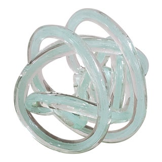 Murano Style Blown Glass Knot For Sale