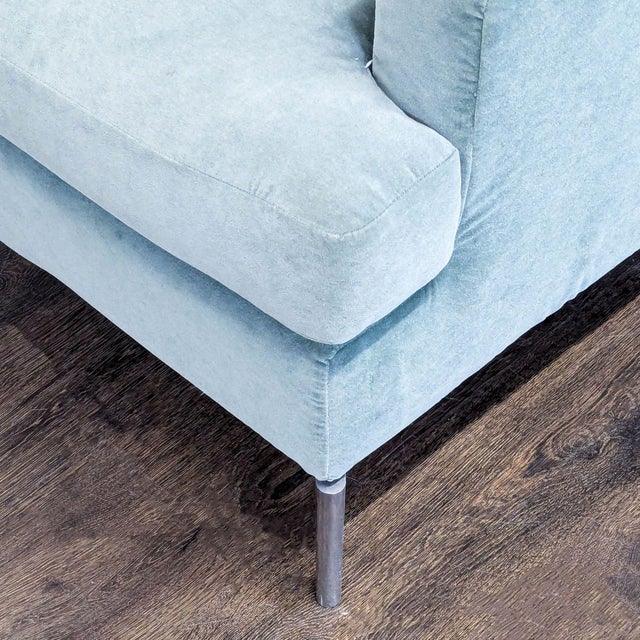 Eq3 Eve Modern Lounge Chair in Soft Blue Fabric For Sale In San Francisco - Image 6 of 8
