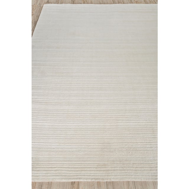 Transitional Exquisite Rugs Rossini Handmade Nylon & PET Yarn Ivory Rug-9'X12' For Sale - Image 3 of 7
