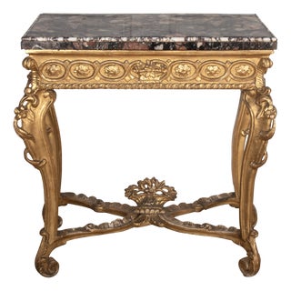 Giltwood & Marble Top Pier Table, 1780s For Sale