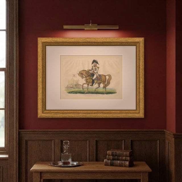 Richard Evans, Emperor Francis II of Austria Riding Before a Hilltop Castle, Hand Colored, 1815, Engraving For Sale - Image 6 of 8