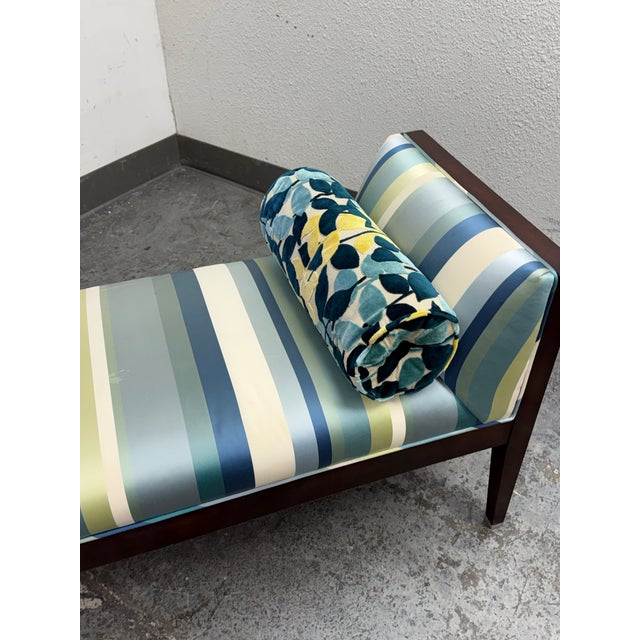 2010s Bespoke Coastal Stripe Benches, Pair For Sale - Image 5 of 12