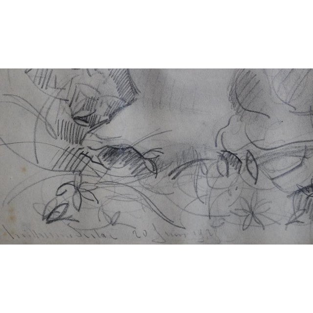 Guillaume Dulac, Portrait of a Slumbering Young Woman, 1929, Pencil on Paper For Sale - Image 9 of 11