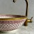 Ceramic Ceramic Sink With 14k Gold Rim Vessel Round Sink Bowl Basin With Drain For Sale - Image 7 of 10