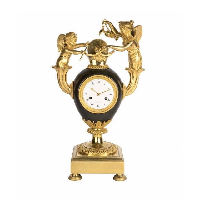 Early 19th Century Empire Clock with Cupid Sharpening the Arrow of Love attributed to Claude Galle, 1805 For Sale - Image 5 of 5
