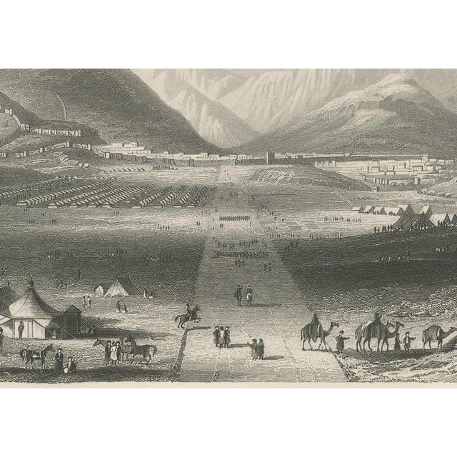 View of Kabul with Its Hilltop Walls and Encampment, 1859, Paper For Sale - Image 4 of 9
