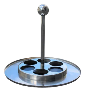 Round Portable Bar in Steel and Laminate by Giuliana Gramigna, 1960s