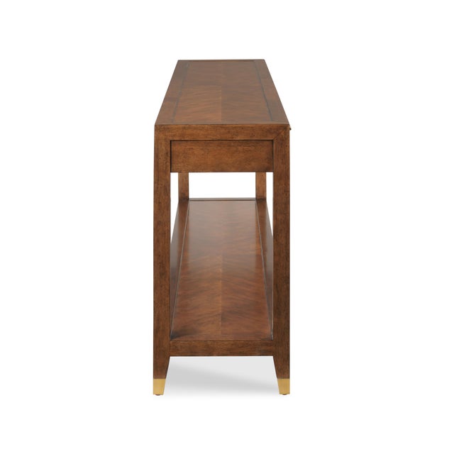 Transitional Woodbridge Furniture Gibson Console For Sale - Image 3 of 4