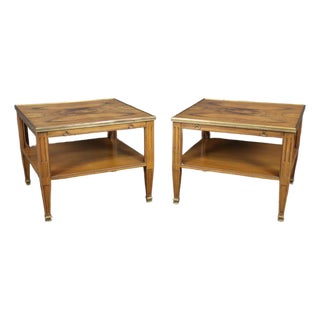 Pair of Baker Furniture Company Rosewood Directoire End Tables For Sale