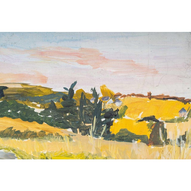 Landscape of a Flowered Road, 20th-Century For Sale - Image 3 of 5