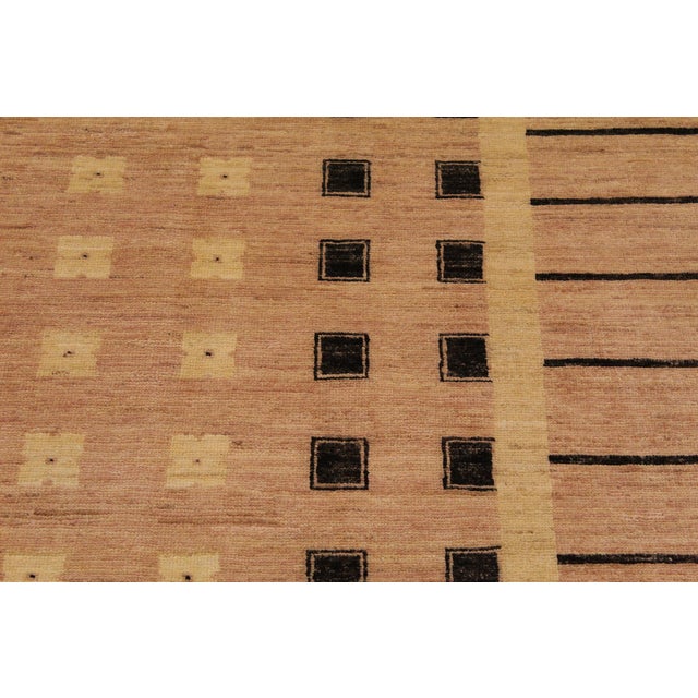 Bohemien Ziegler Nude Tan Hand-Knotted Wool Rug - 8'11'' X 11'8'' For Sale In New York - Image 6 of 8