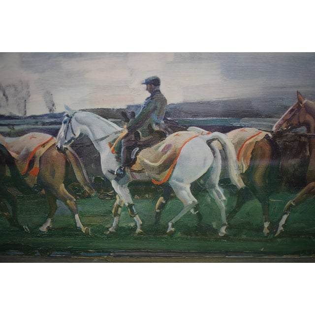 White "The Belvoir Hunt Horses Exercising, a December Morning" 1922 Frost & Reed Chromolithograph by Alfred Munnings (Signed) For Sale - Image 8 of 8