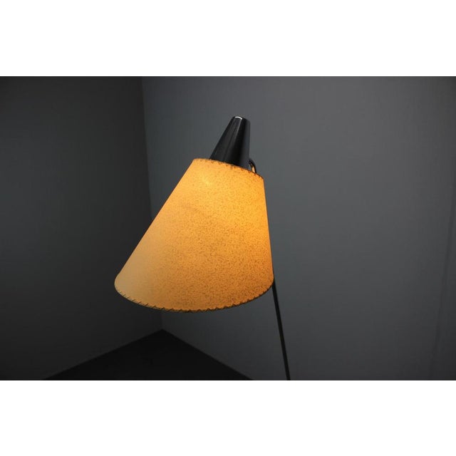 Giraffe Floor Lamp in Chrome with Handmade Parchment Shade attributed to Josef Hůrka for Napako, 1960s For Sale - Image 17 of 18